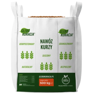 Kurací hnoj organický granulovaný BIG-BAG (500kg) hnojivo Glebokuracja