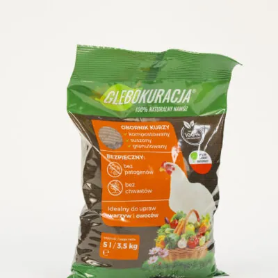 Kurací hnoj organický granulovaný 5L (3,5kg) hnojivo Glebokuracja
