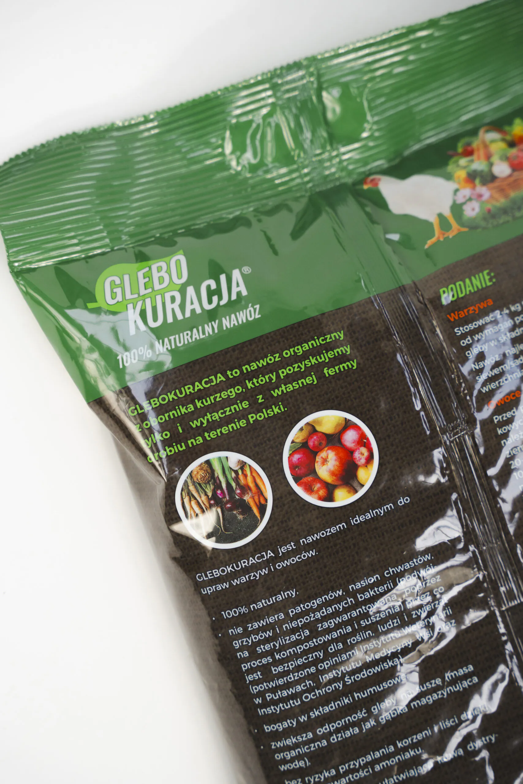Kurací hnoj organický granulovaný 5L (3,5kg) hnojivo Glebokuracja