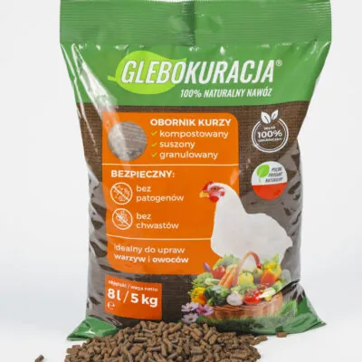 Organický granulovaný kurací hnoj 8 l (5 kg) hnojivo Glebokuracja