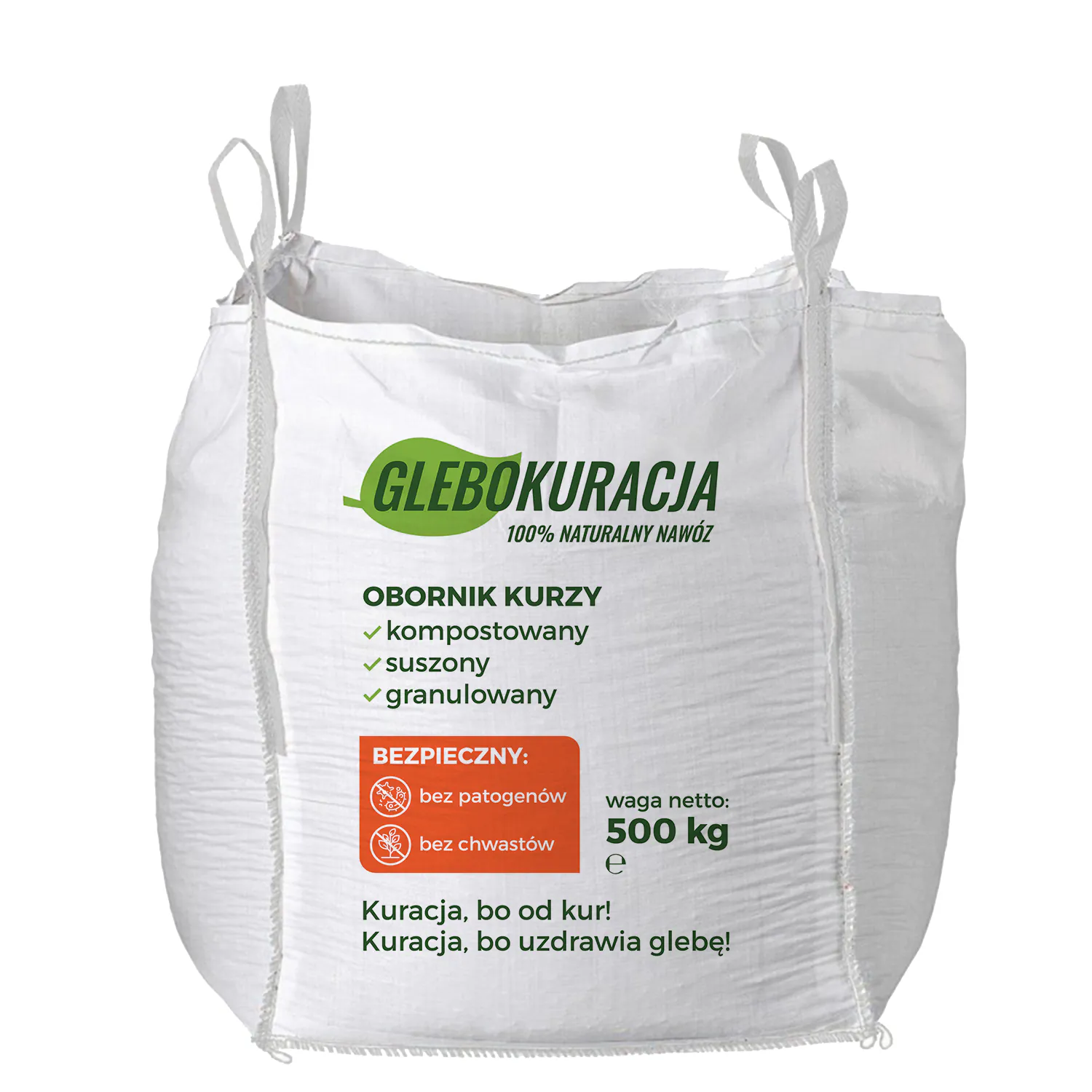 Kurací hnoj organický granulovaný BIG-BAG (500kg) hnojivo Glebokuracja